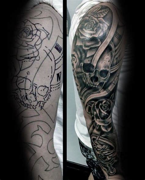 50 Tattoo Cover Up Sleeve Design Ideas For Men Manly Ink - HD Tattoo ...