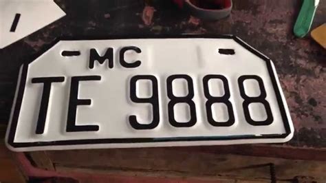 Motorcycle Plate Number Restoration (after) - YouTube