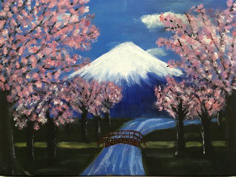[Get 34+] Acrylic Japanese Cherry Blossom Tree Painting
