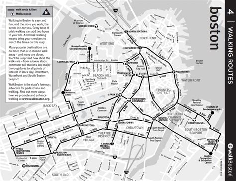Boston: City Routes and Downtown Map – WalkBoston is now WalkMassachusetts