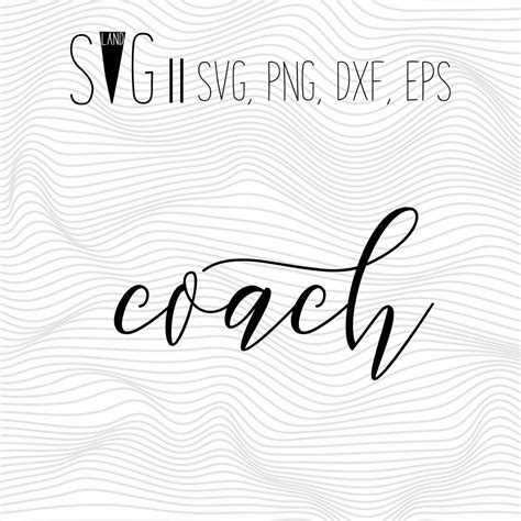 Coach Svg Files Sayings Svg Monogram Font Svg Silhouette