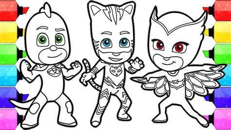 Gambar Pj Masks Coloring Pages Draw Color Catboy Gekko Owlette Book di Rebanas - Rebanas