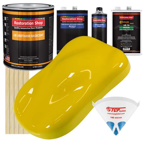 Electric Yellow Gallon URETHANE BASECOAT CLEARCOAT Car Auto Body Paint ...