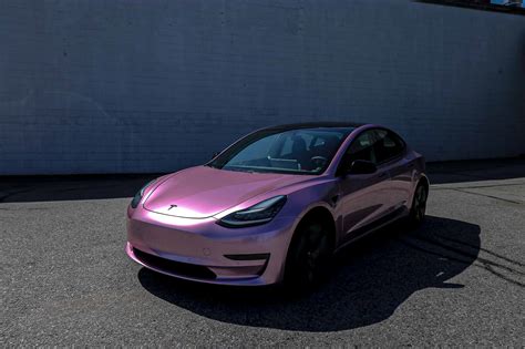 Pink Tesla Model 3 - Metal Pink Wrap | Twiisted Wrap