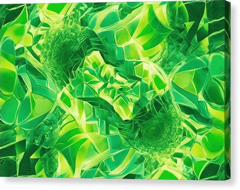 Green Abstract Art 0119 - Canvas Print – artAIstry