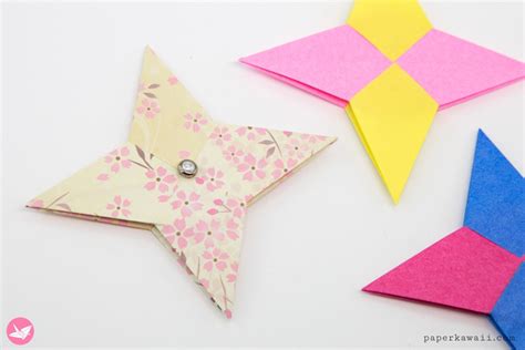 Origami Symmetrical Shuriken Star Tutorial - Paper Kawaii