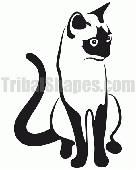 Siamese Cat Line Drawing at GetDrawings | Free download