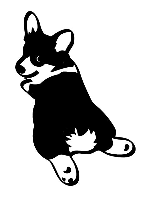 Free printable Corgi stencils and templates