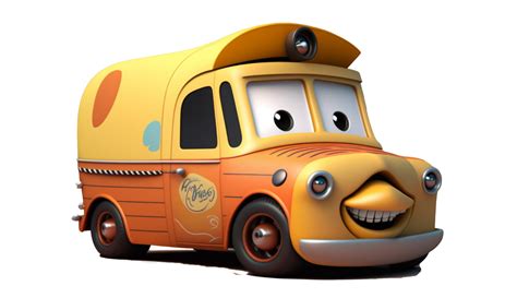 3d cartoon car pixar style realistic png for free download, Ai Generative 28249133 PNG