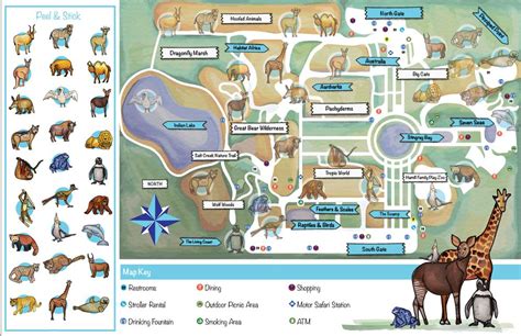 Brookfield Zoo map (circa. 20??) | Brookfield zoo, Zoo map, Drinking ...