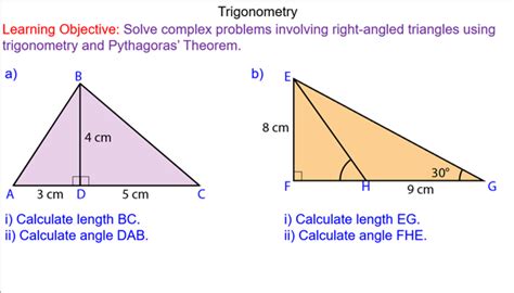 Trigonometry - Problems with Right-Angled Triangles