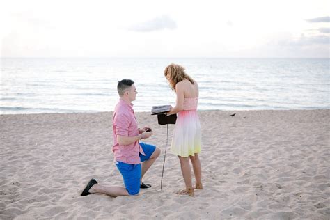 Romantic Beach Proposal Featured In The Knot | Fort Lauderdale Engagement