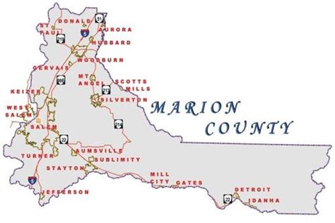 Map of Marion County showing each town | Marion county, Horse property, Marion