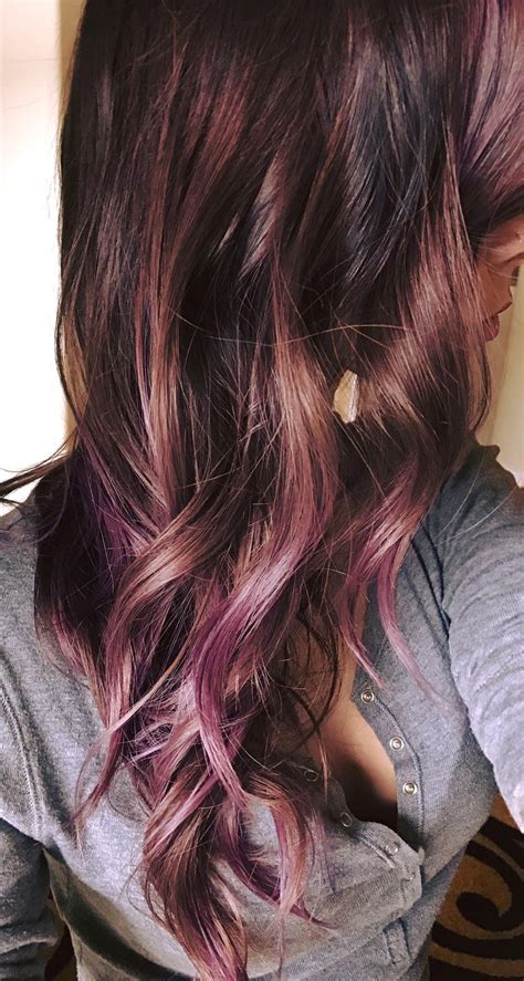Dusty purple balayage | Purple balayage, Pretty hairstyles, Hairdo