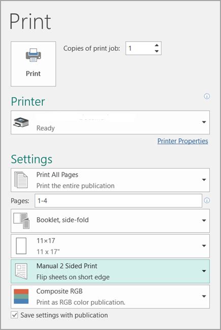 Set up and print a letter-sized booklet or newsletter - Publisher