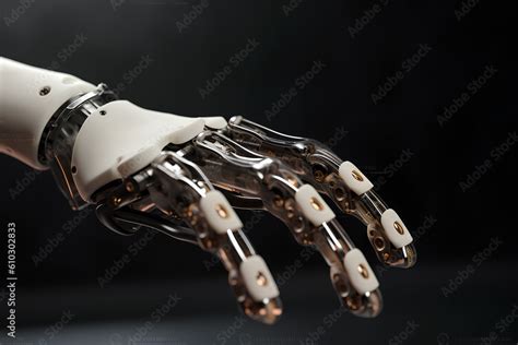 High tech prosthetic hand artificial limb advertising of bionic ...