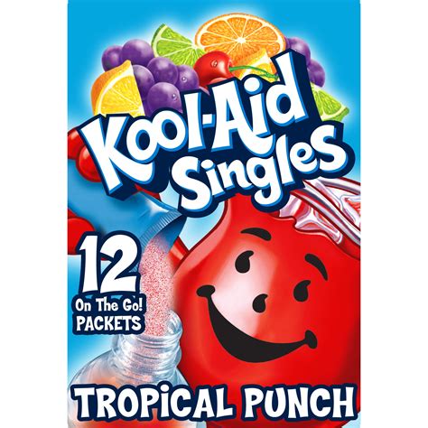 Kool-Aid Singles Sugar-Sweetened Tropical Punch Artificially Flavored ...