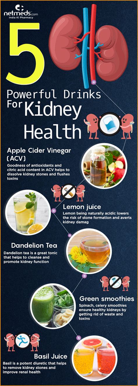 Kidney Care: 5 Healthy Drinks To Cleanse Your Kidneys- Infographic