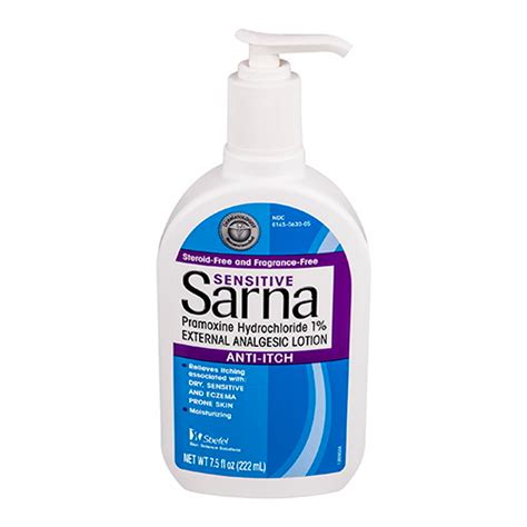 Sarna Sensitive Anti Itch Lotion with Pump, 7.5 Oz - myotcstore.com