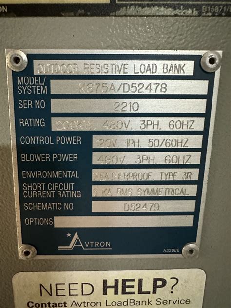 200kw Avtron K675A Resistive Load Bank - 2210_8 | Fetting Power, Inc.