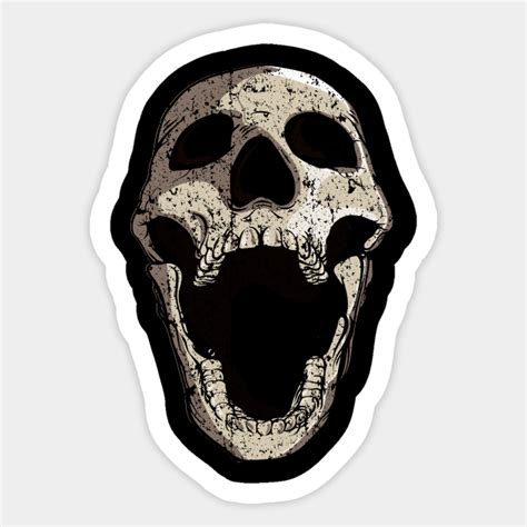 open mouth skull design - Skull Art Design - Sticker | TeePublic