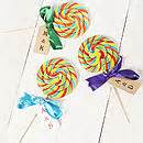 personalised giant rainbow swirly lollipop by sophia victoria joy etc | notonthehighstreet.com