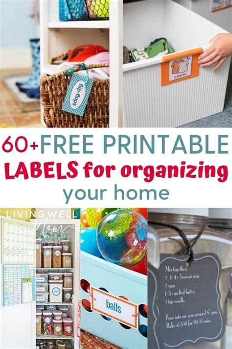 60+ Free Printable Labels for Organizing Your Home - Living Well Mom