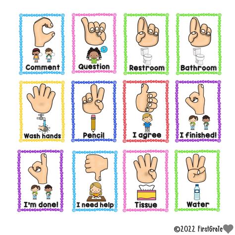 Sign Language Hand Signal Posters For Primary Classroom Hand Signals | My XXX Hot Girl