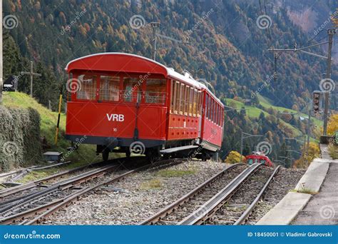 Train in Swiss Alps stock image. Image of cervino, electrified - 18450001