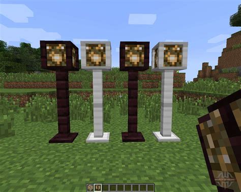 Minecraft medieval lamp post