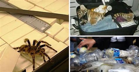 The most outrageous animal smuggling attempts including pigeons in pants and spiders in a ...