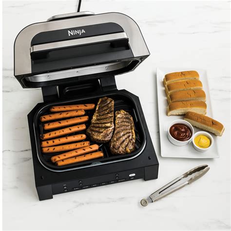 Ninja Foodi Smart XL 6-in-1 Countertop Indoor Grill with Smart Cook System, 4-quart Air Fryer ...