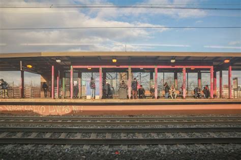 Elizabeth Train Station in a Winter Day. Editorial Stock Photo - Image of snow, park: 142646413