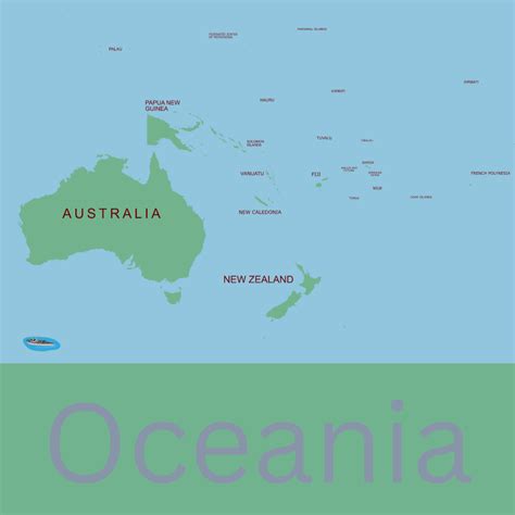 Vector Map Of Australia, Oceania And South East Asian, 48% OFF