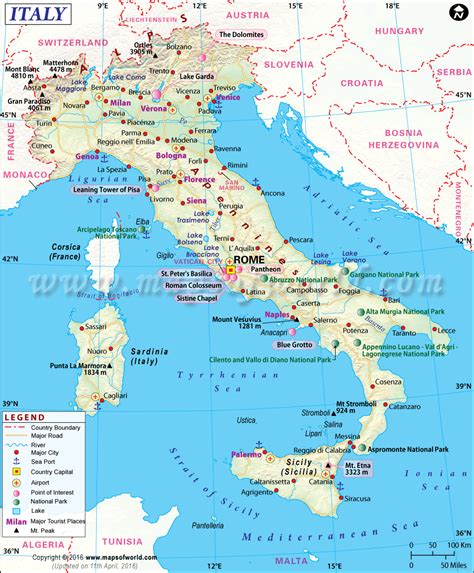 Italy Earthquake Map, Area affected by Earthquake in Italy