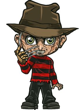 Freddy Krueger Nightmare On Elm Street Cute Chibi Style Horror Movie Halloween T Shirt