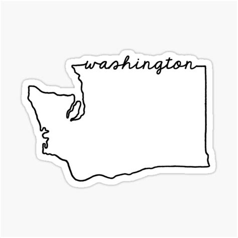 "Washington State Outline" Sticker for Sale by Jamie Maher | Redbubble