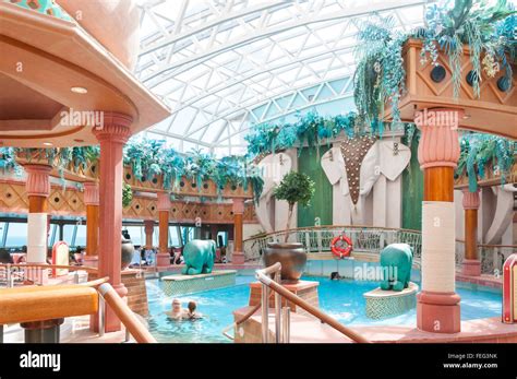 Solarium pool on Royal Caribbean's Brilliance of the Seas cruise Stock Photo, Royalty Free Image ...