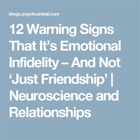 12 Warning Signs That It's Emotional Infidelity - And Not 'Just Friendship' | Emotional ...