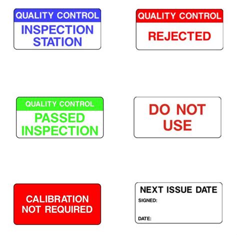 Shop Quality Control Labels at SK Signs & Labels Ltd