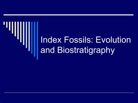 Index Fossils, Evolution and Biostratigraphy