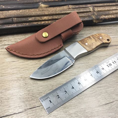 shadow Wooden handle small Camping knife Portable Survival Hunting ...