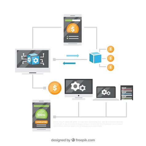 Free Vector | Infographic blockchain concept