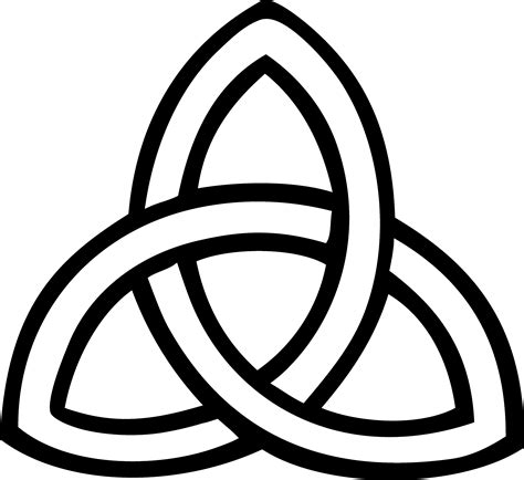 Triquetra Symbol Line Art - Free Clip Art