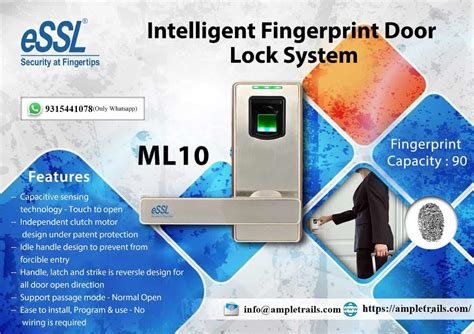 Biometric fingerprint lock Bluetooth App ML10DB eSSL ZKBioBT ZKTeco