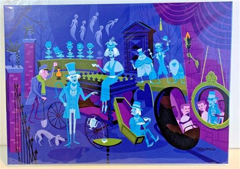 Left Side Disneyland Haunted Mansion 50th Anniversary 31 Ghosts Print ...