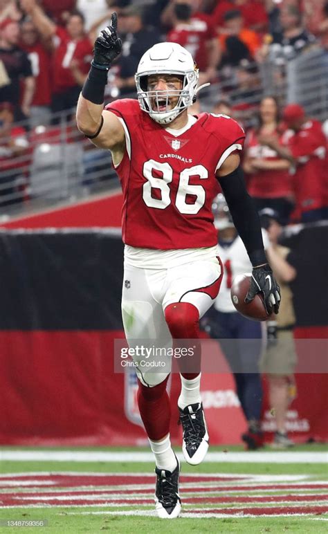 Zach Ertz of the Arizona Cardinals celebrates after scoring a ...