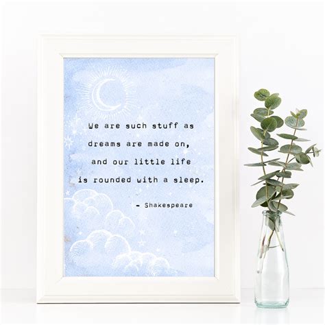 Shakespeare Dreams Typewriter Print Literature Gift for Book Lover Inspiring Quote Print Home ...