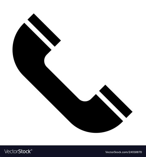 Phone solid icon telephone Royalty Free Vector Image