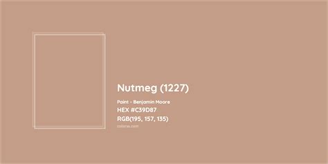 Benjamin Moore Nutmeg (1227) Paint color codes, similar paints and ...